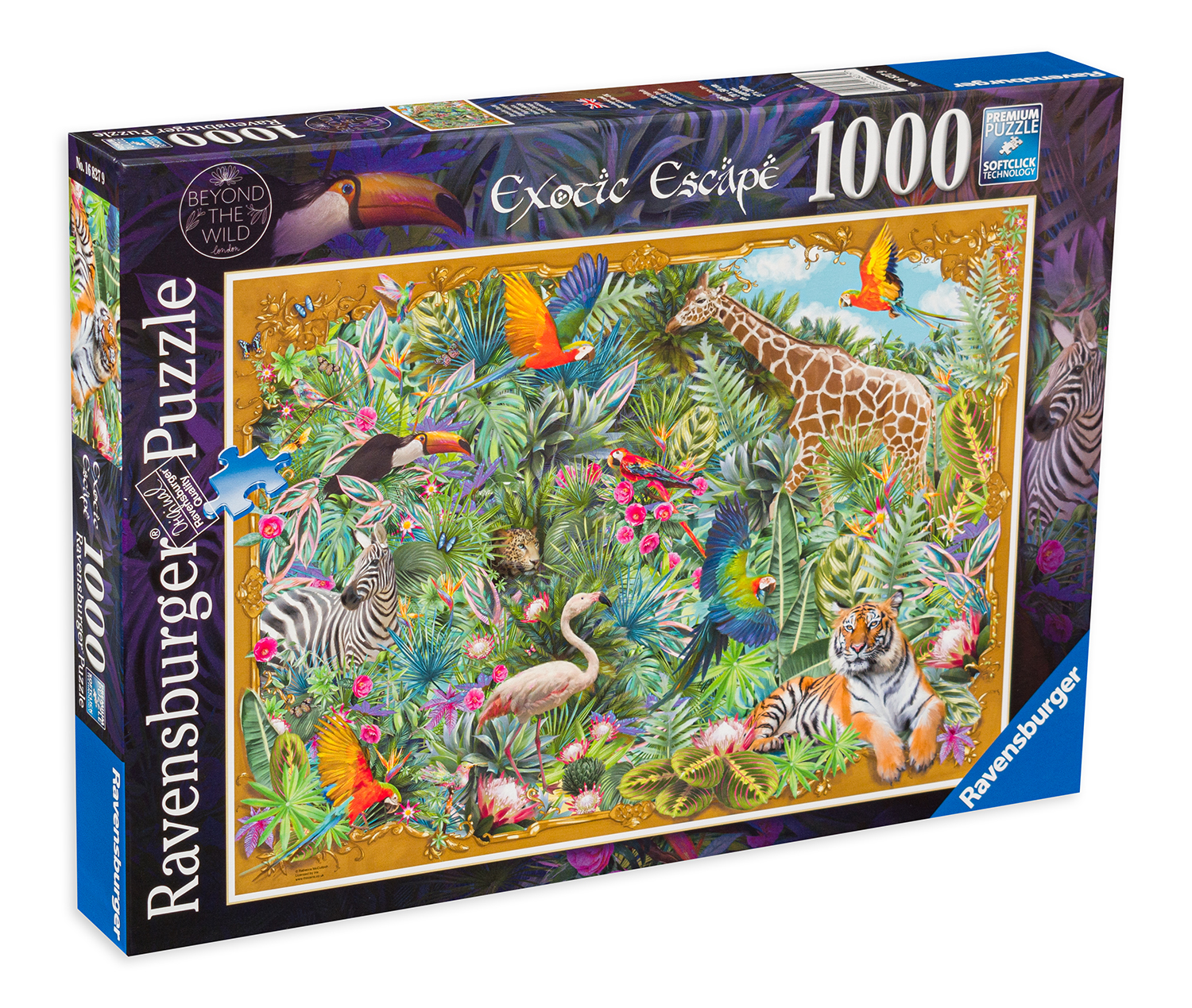 Пъзел Ravensburger от 1000 части - Екзотично бягство, отвъд дивото