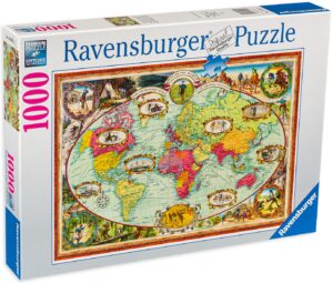 Пъзел Ravensburger от 1000 части - Географска карта