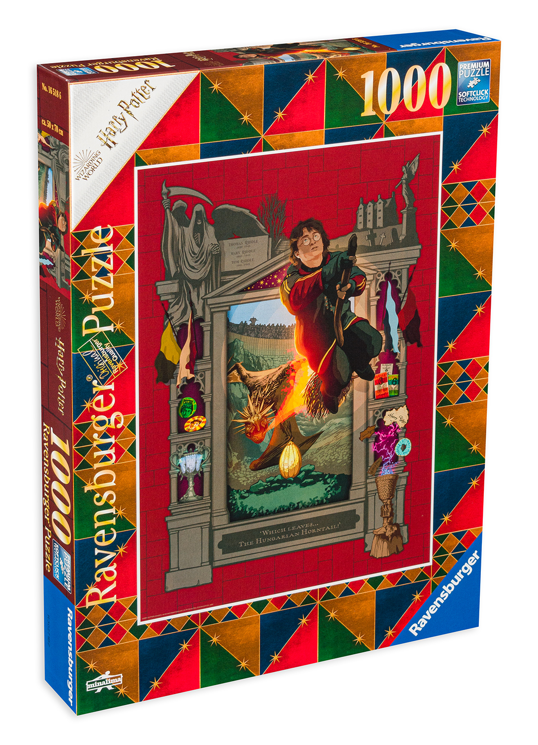 Пъзел Ravensburger от 1000 части - Хари Потър и огнения бокал