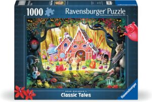 Пъзел Ravensburger от 1000 части - Хензел и Гретел - Внимавайте!