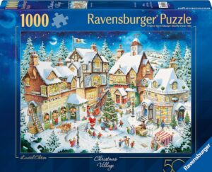 Пъзел Ravensburger от 1000 части - Коледно селце