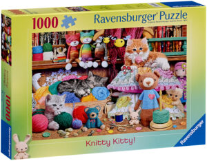 Пъзел Ravensburger от 1000 части - Котета в прежда