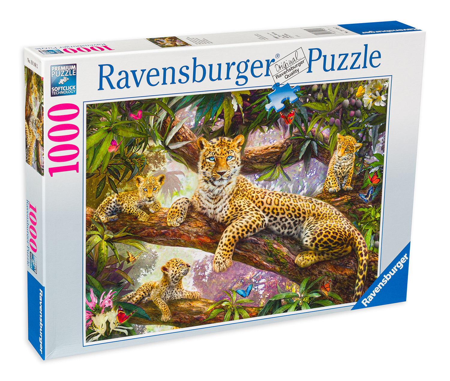 Пъзел Ravensburger от 1000 части - Леопарди
