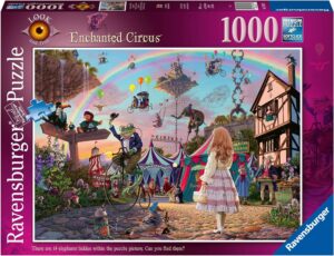 Пъзел Ravensburger от 1000 части - Look & Find 2: Омагьосаният цирк