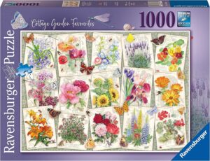 Пъзел Ravensburger от 1000 части - Любимите градински цветя