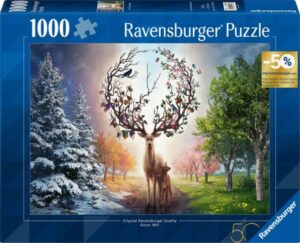 Пъзел Ravensburger от 1000 части - Магичен елен