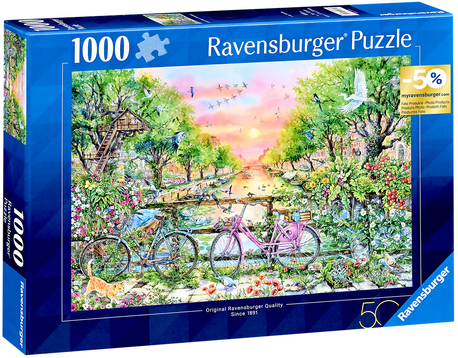 Пъзел Ravensburger от 1000 части - Мечтани велосипеди в Амстердам