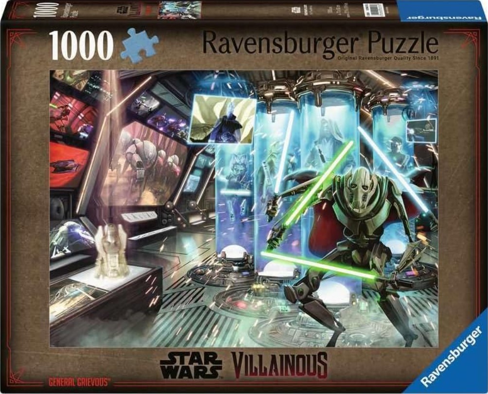 Пъзел Ravensburger от 1000 части - Междузвездни войни Злодеи: Генерал Грийвъс