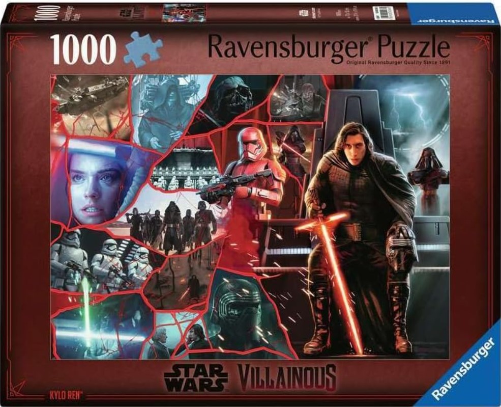 Пъзел Ravensburger от 1000 части - Междузвездни войни Злодеи: Кайло Рен