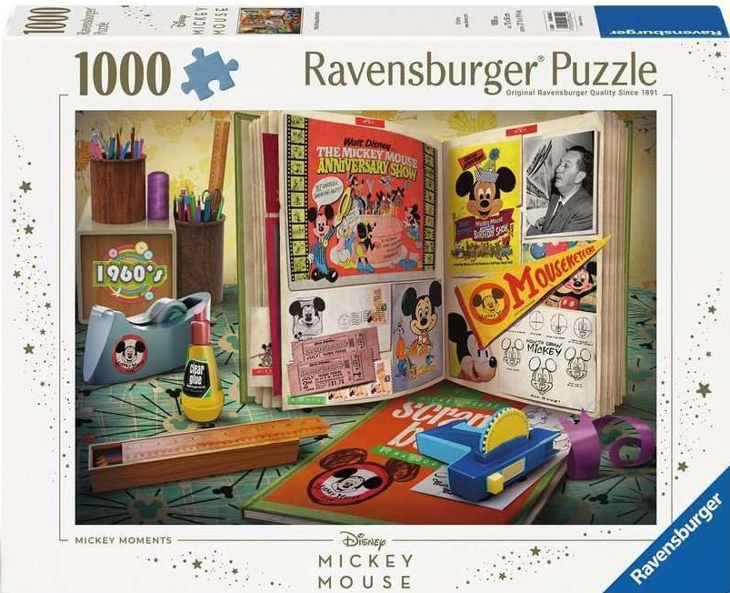 Пъзел Ravensburger от 1000 части - Моментите на Мики Маус, 1960