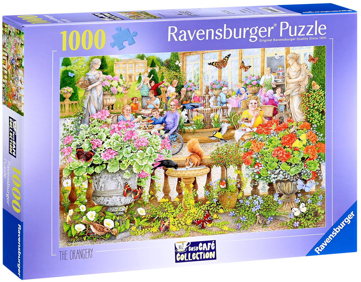 Пъзел Ravensburger от 1000 части - На кафе в оранжерията