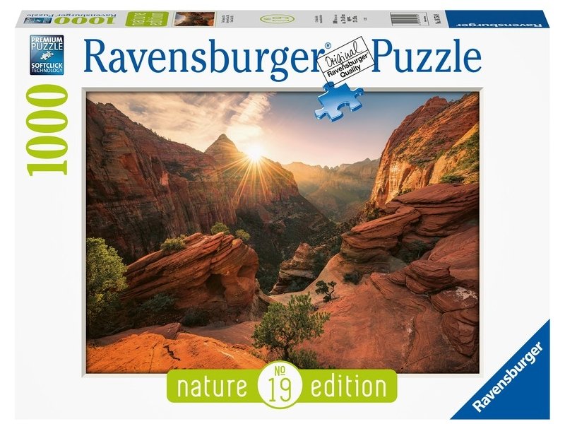 Пъзел Ravensburger от 1000 части - Национален парк Зайон