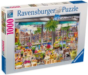 Пъзел Ravensburger от 1000 части - Пазар на цветя в Амстердам