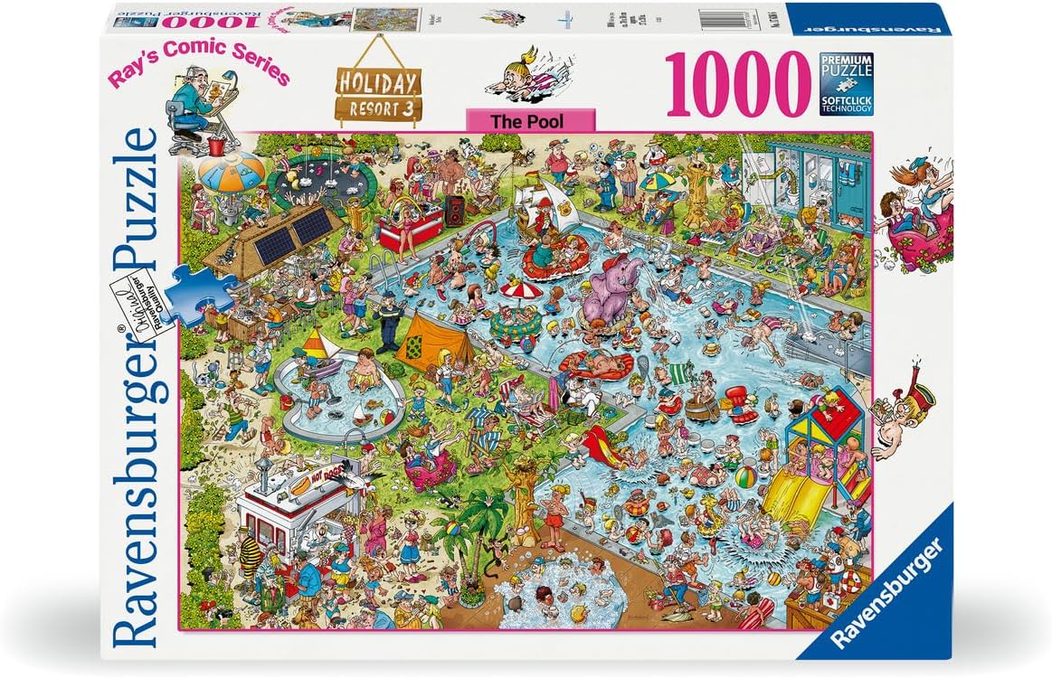Пъзел Ravensburger от  1000 части - Почивна станция 3 - Басейнът