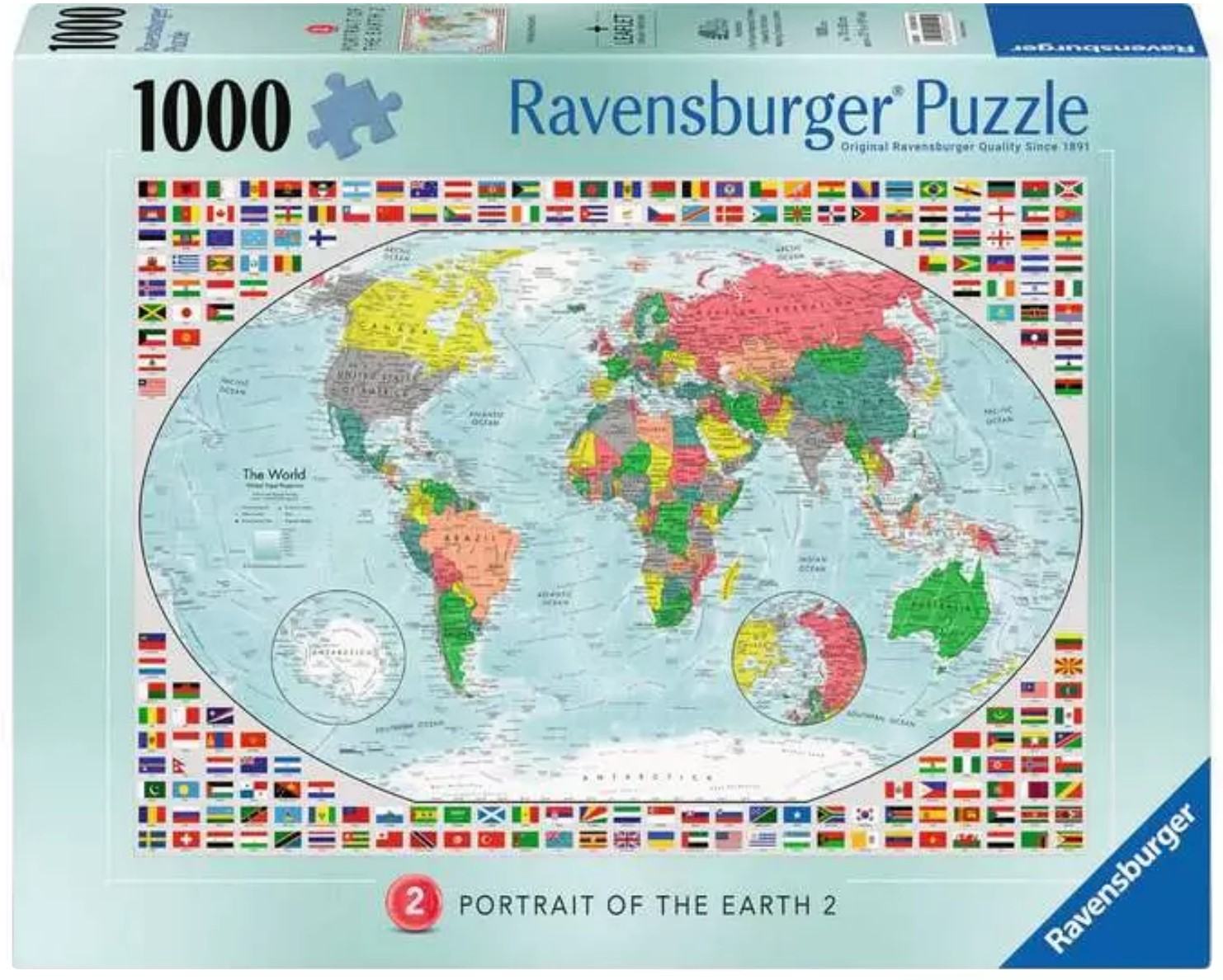 Пъзел Ravensburger от 1000 части - Портрет на Земята 2