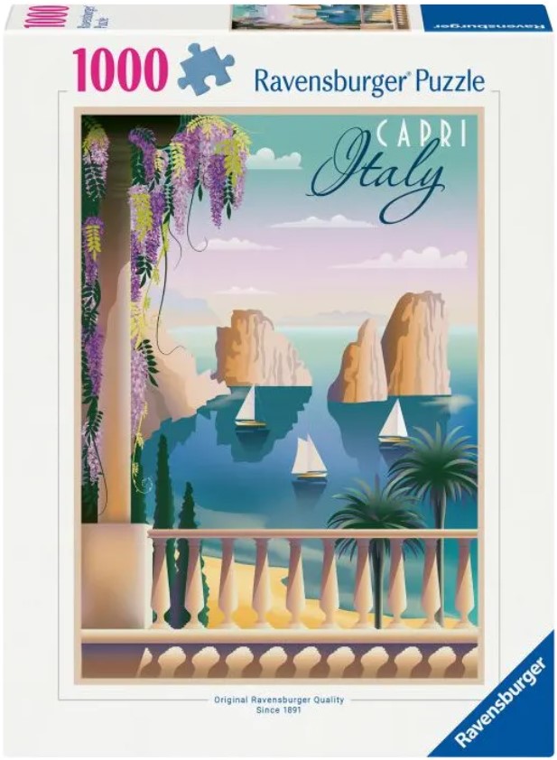 Пъзел Ravensburger от 1000 части - Пощенска картичка от Капри