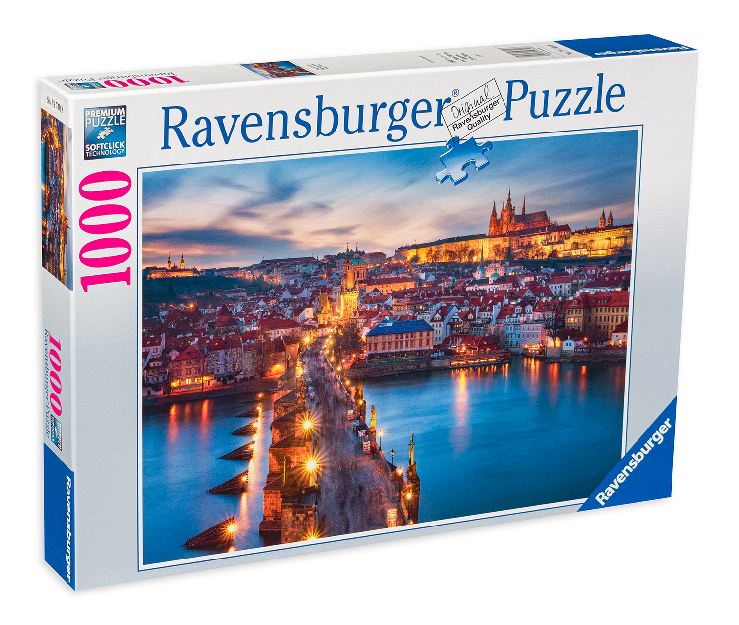 Пъзел Ravensburger от 1000 части - Прага през нощта
