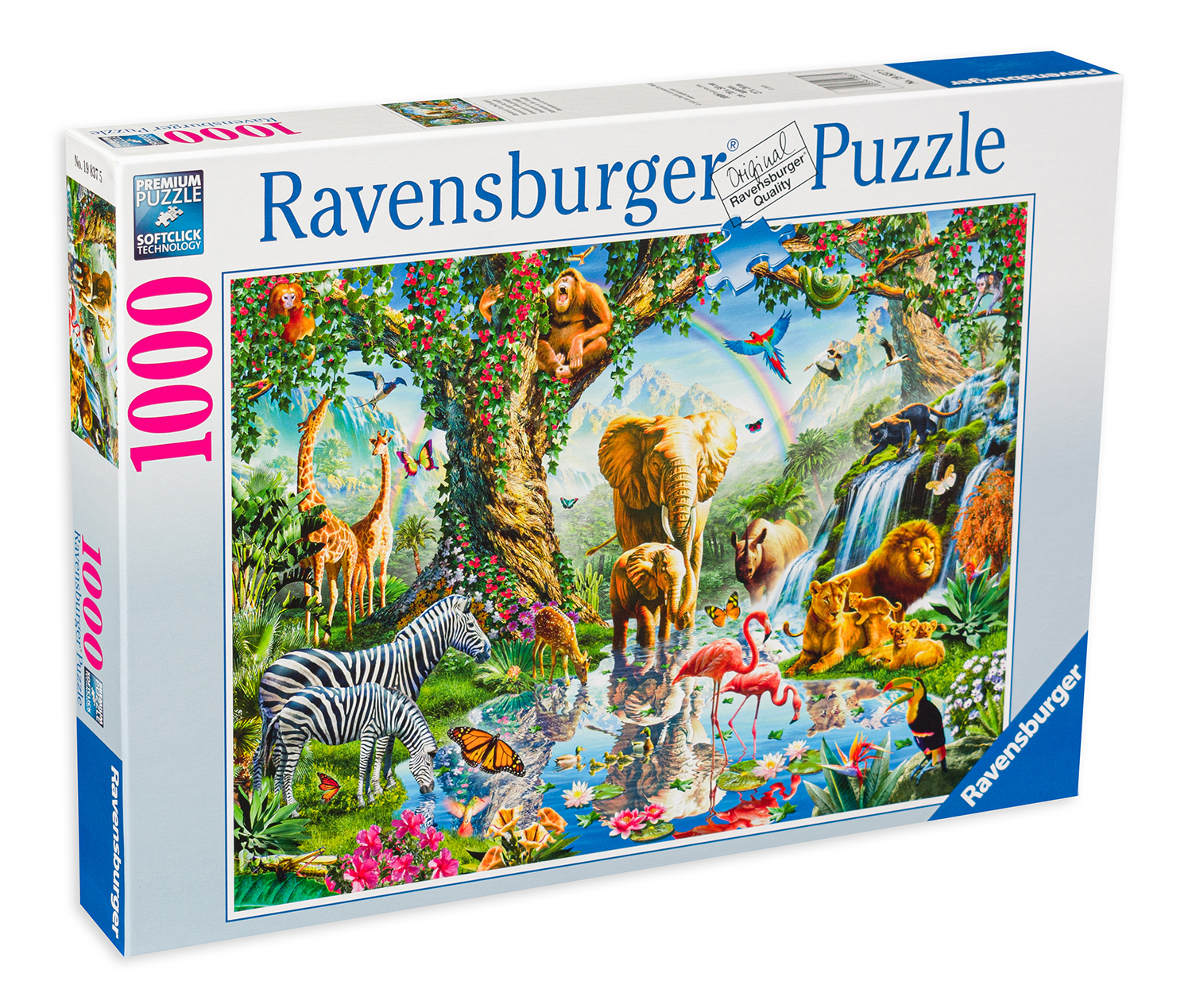 Пъзел Ravensburger от 1000 части - Приключения в Джунглата