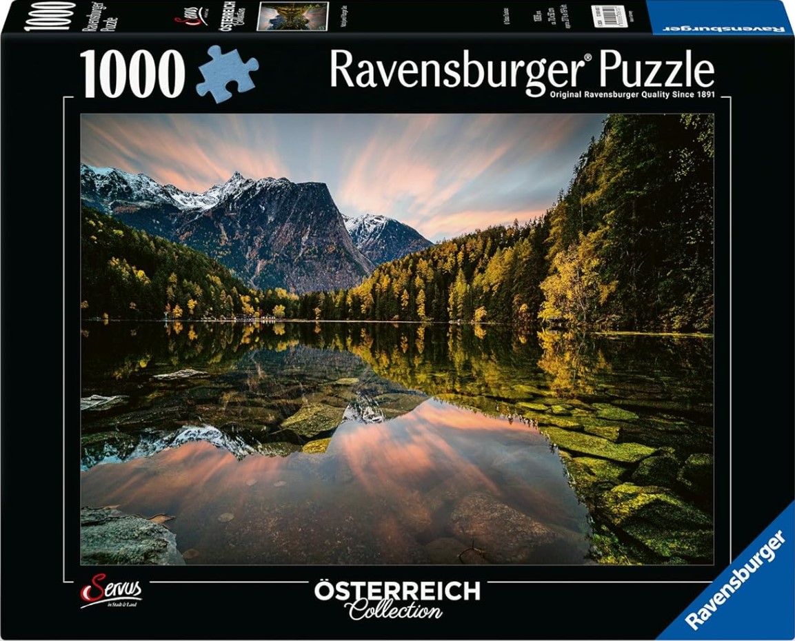 Пъзел Ravensburger от 1000 части - Природното Бижу: Езерото Пибург