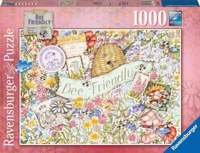 Пъзел Ravensburger от 1000 части - Приятелски настроени към пчелите