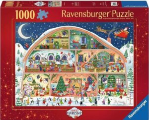 Пъзел Ravensburger от 1000 части - Работилничката на Дядо Коледа