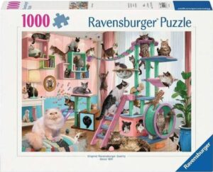 Пъзел Ravensburger от 1000 части - Райското котешко дърво