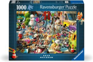 Пъзел Ravensburger от 1000 части - Разхождащият кучета