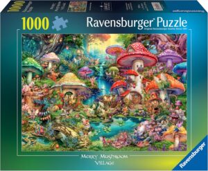 Пъзел Ravensburger от 1000 части - Щастливото селце на гъбките