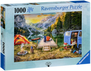 Пъзел Ravensburger от 1000 части - Спокоен къмпинг