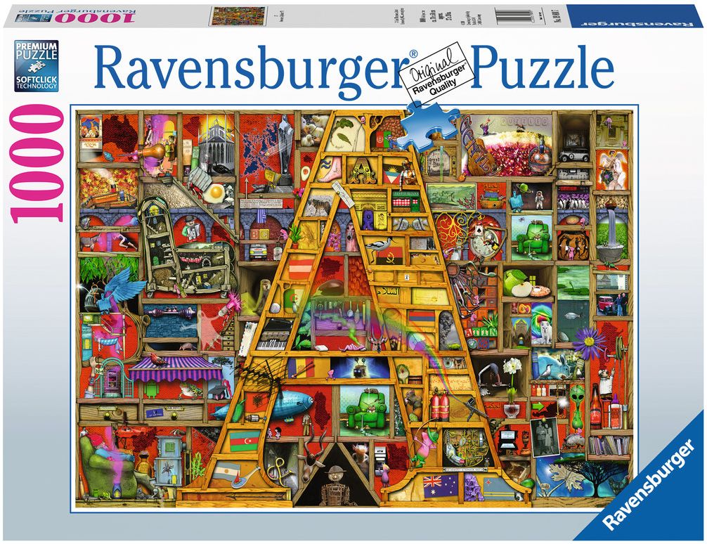Пъзел Ravensburger от 1000 части - Страхотна азбука "А"