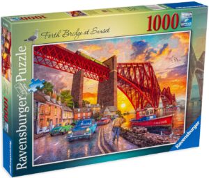 Пъзел Ravensburger от 1000 части - Залез зад моста