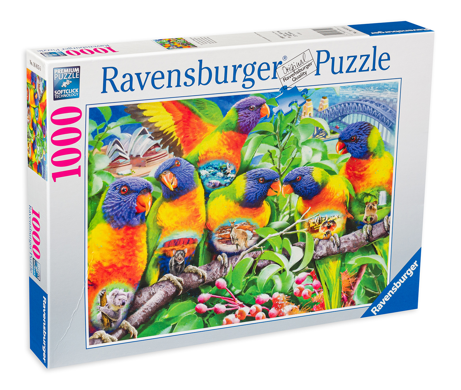 Пъзел Ravensburger от 1000 части - Земята на папагалите
