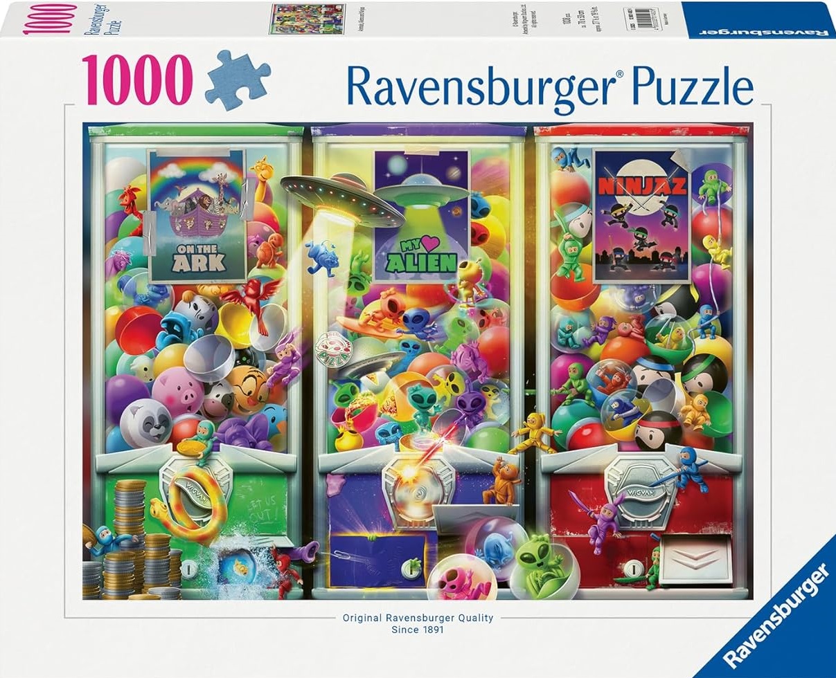 Пъзел Ravensburger от 1000 части - Животни, извънземни и нинджи