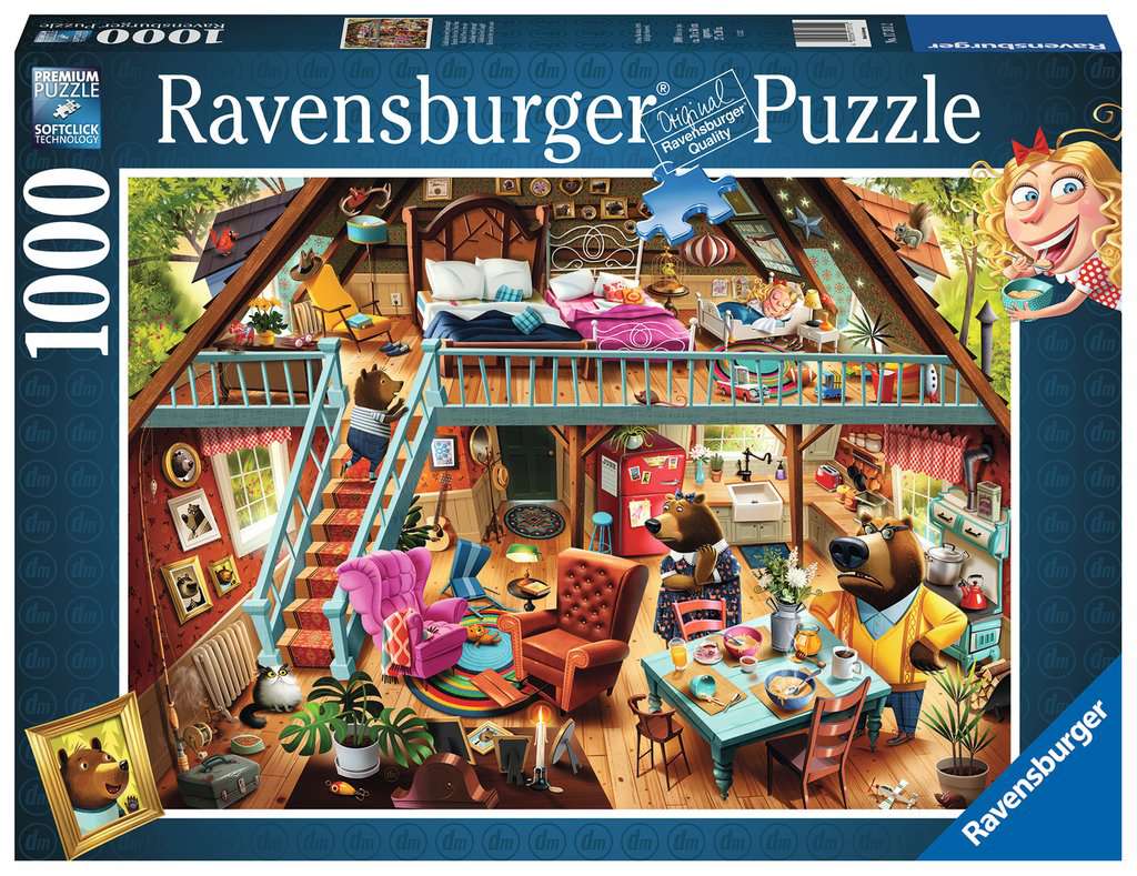 Пъзел Ravensburger от 1000 части - Златокоска е хваната!