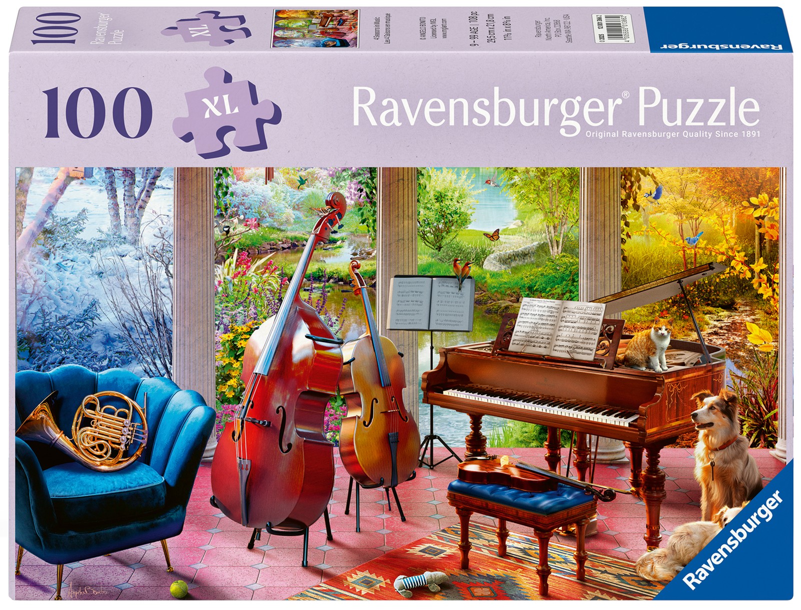 Пъзел Ravensburger от 100 XL части - Музиката на четирите годишни времена