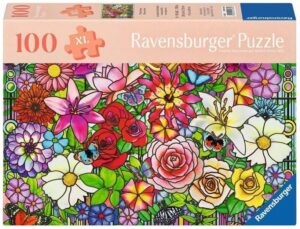 Пъзел Ravensburger от 100 XL части - Цветята на Тифани