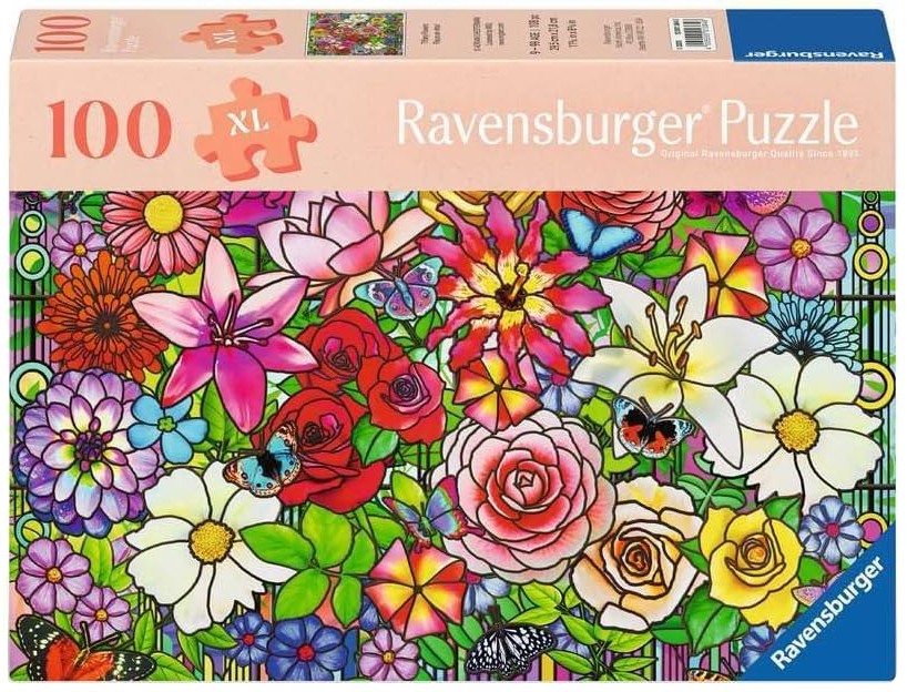 Пъзел Ravensburger от 100 XL части - Цветята на Тифани
