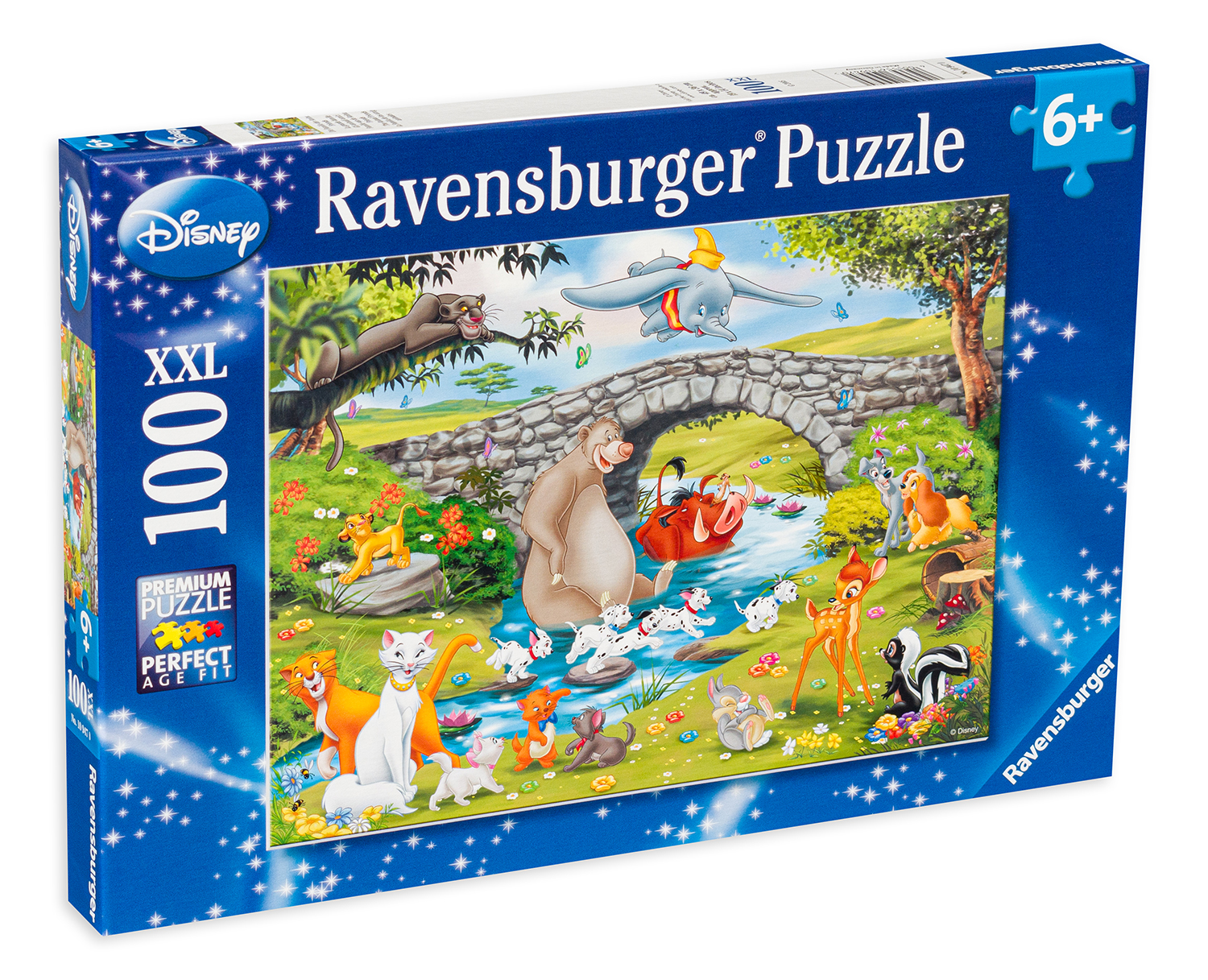 Пъзел Ravensburger от 100 XXL части - Дисни - Приятели в гората