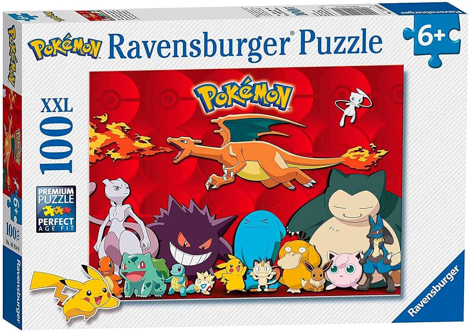 Пъзел Ravensburger от 100 XXL части - Pokémon: Чаризард и приятели