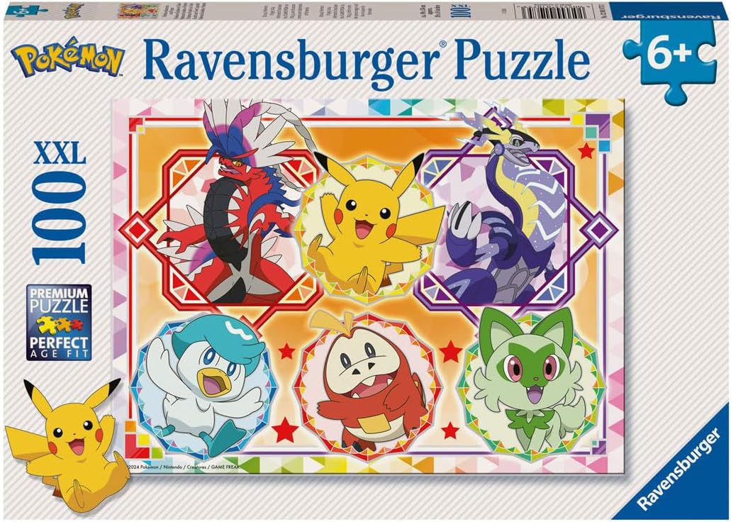 Пъзел Ravensburger от 100 XXL части - Pokémon: Легендите Скарлет и Вайлет