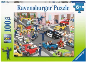 Пъзел Ravensburger от 100 XXL части - Полицейски патрул