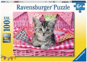 Пъзел Ravensburger от 100 XXL части - Сладко котенце