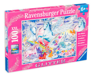 Пъзел Ravensburger от 100 XXL части - Удивителни еднорози