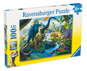 Пъзел Ravensburger от 100 XXL части - Земя на динозаври