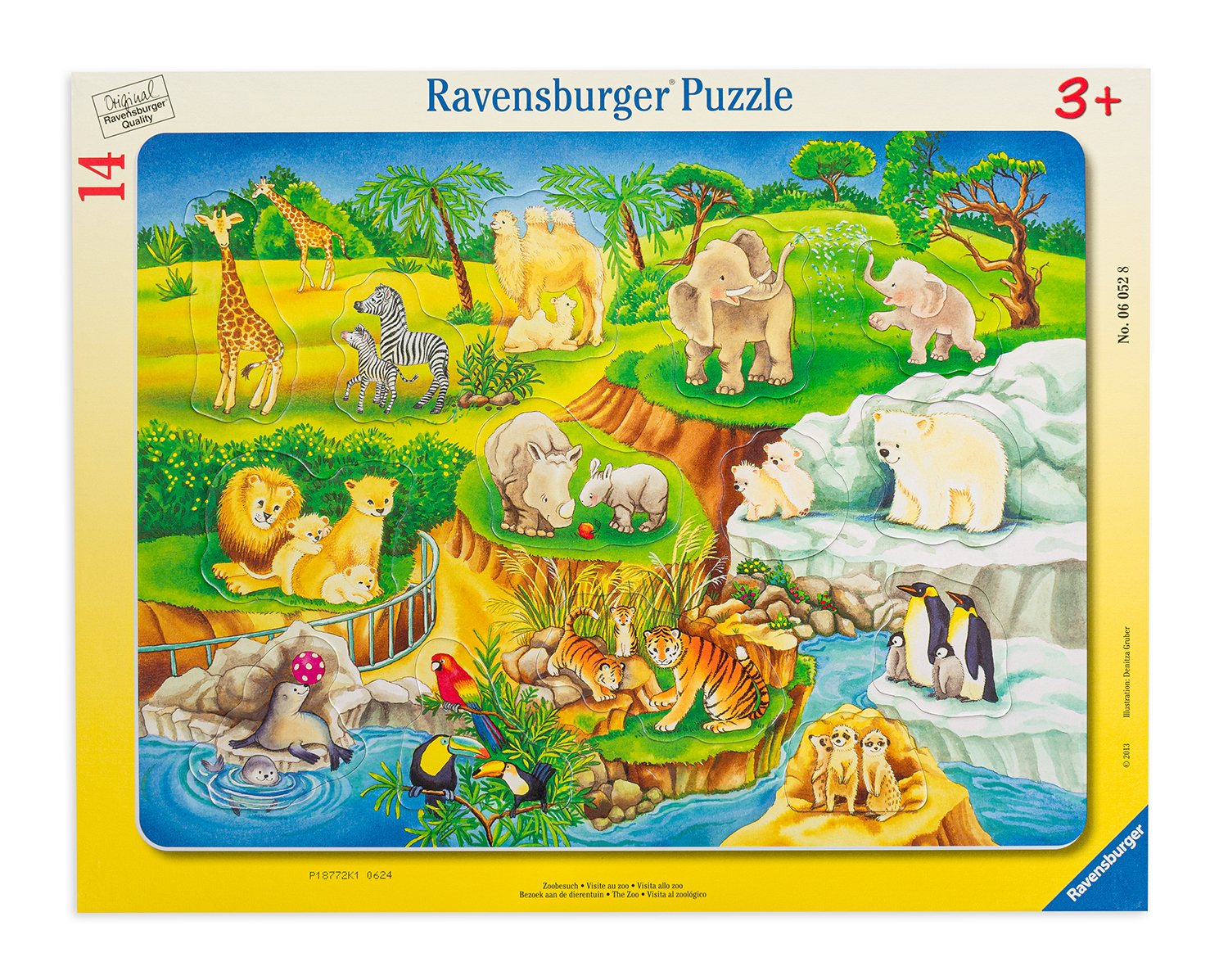 Пъзел Ravensburger от 14 части - Посещение в зоопарка