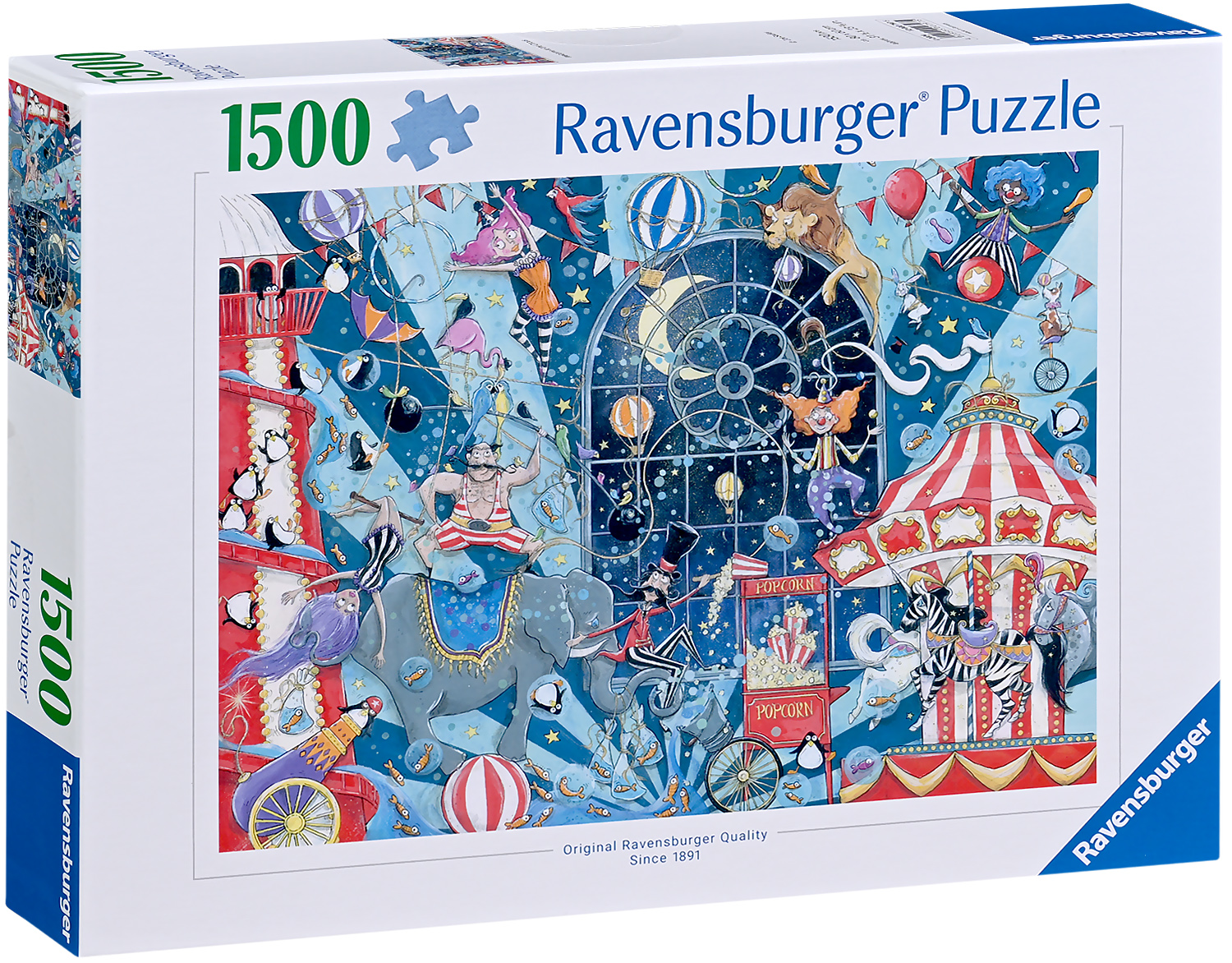 Пъзел Ravensburger от 1500 части - Добре дошли в цирка
