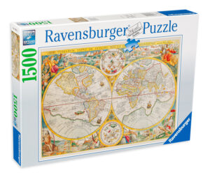 Пъзел Ravensburger от 1500 части - Карта на света от 1594 г.