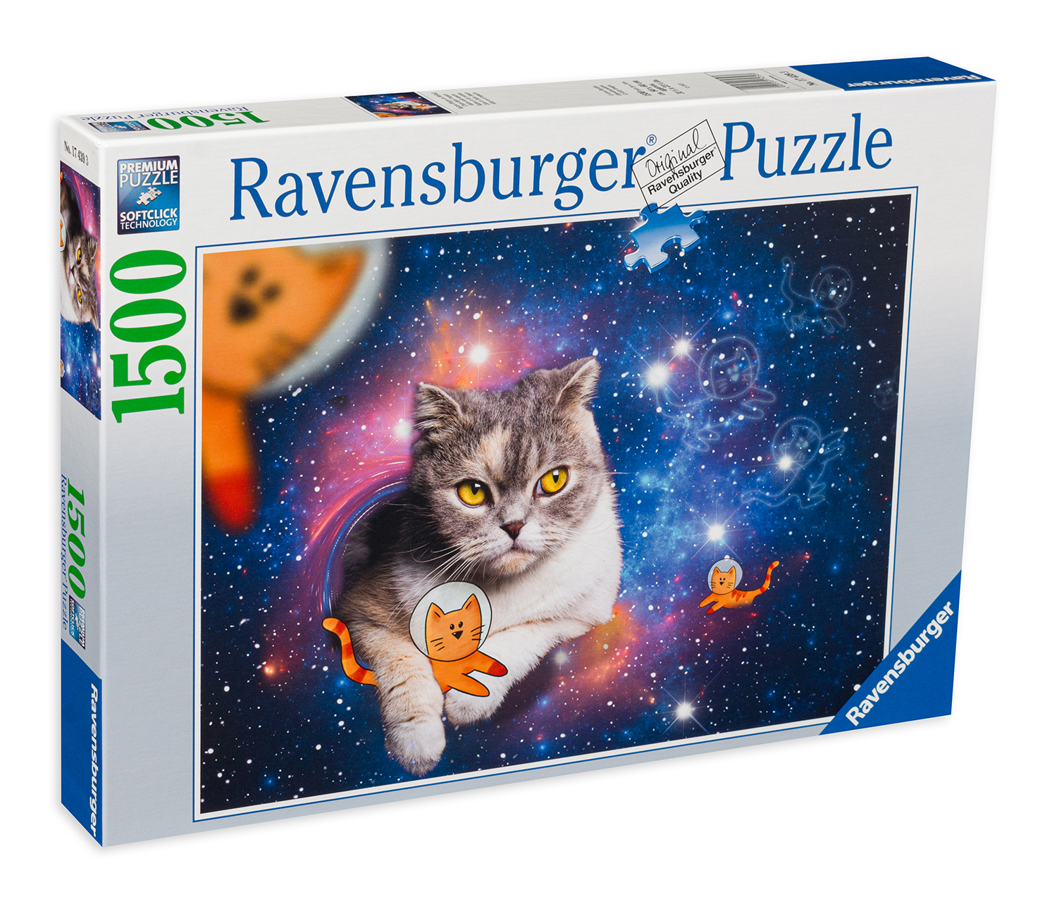 Пъзел Ravensburger от 1500 части - Котките летят в космоса