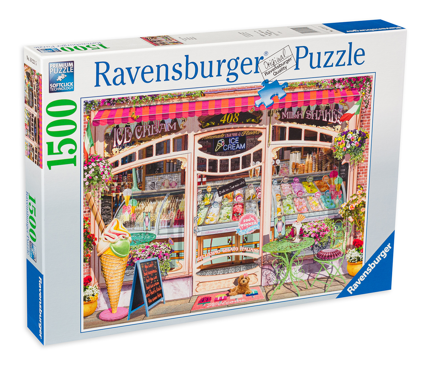 Пъзел Ravensburger от 1500 части - Магазин за сладолед