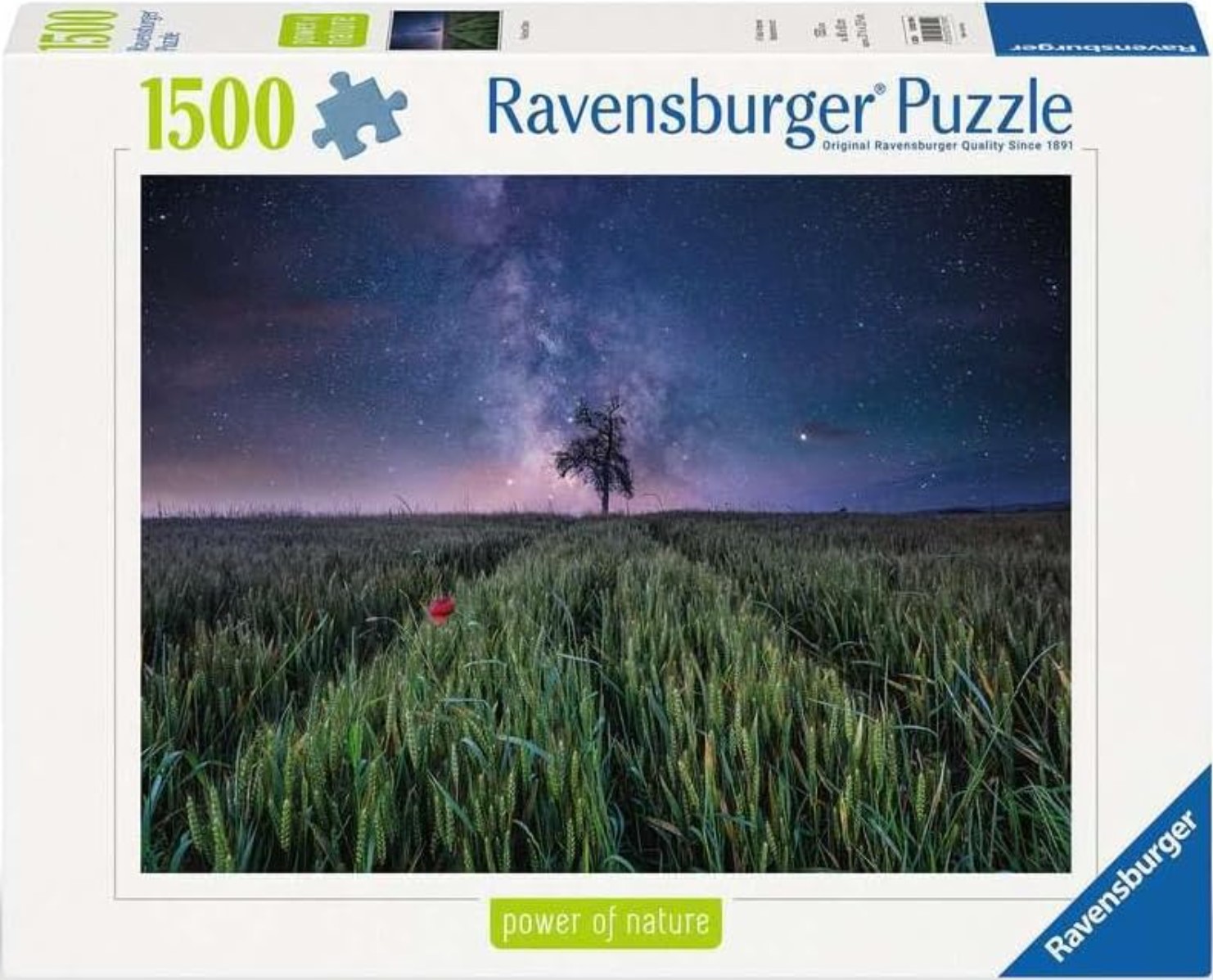 Пъзел Ravensburger от 1500 части - Нощно небе над нивата